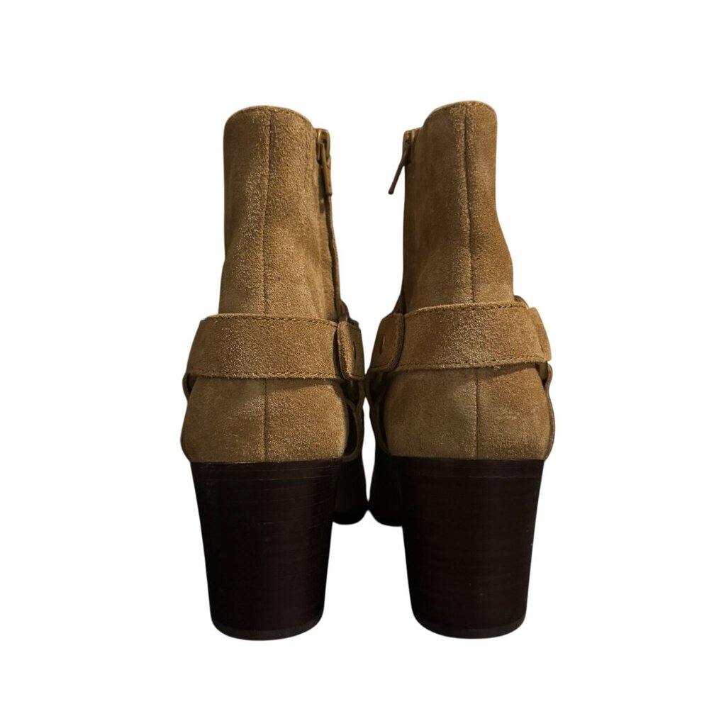 Paige Edie Ankle Boots Womens Brown Suede Leather Square Toe Bootie, Size 9 NWOB - Picture 5 of 10